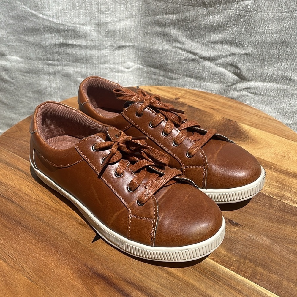 Deer Stags Kane Boys' Sneakers Dark Cream Tan Size 5 - Picture 4 of 9